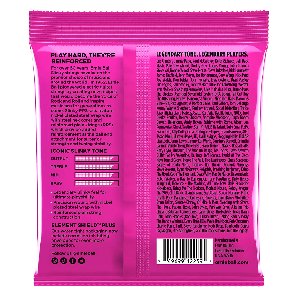 Ernie Ball Super Slinky RPS Nickel Wound Electric Guitar Strings - 9-42 Gauge