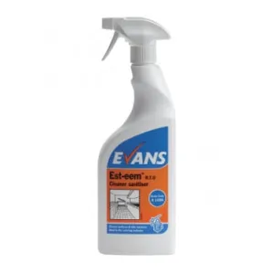 Evans Est-eem Food Safe Cleaner Sanitiser 750ml CASE OF 6