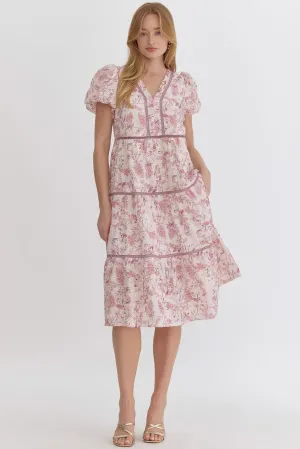 Eyelet Bubble Sleeve Dress