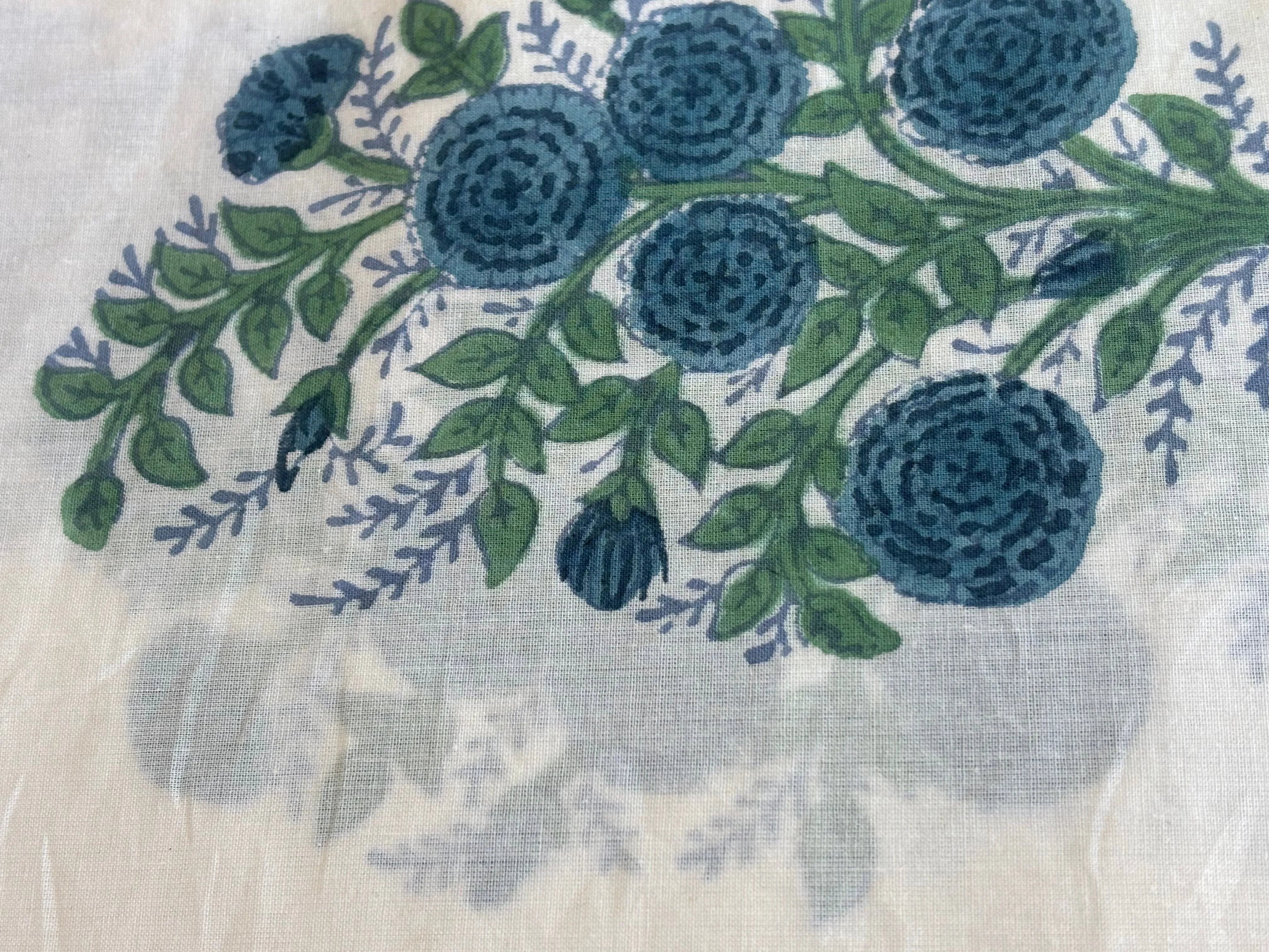 Fabric Hand Stamped Indian Cotton