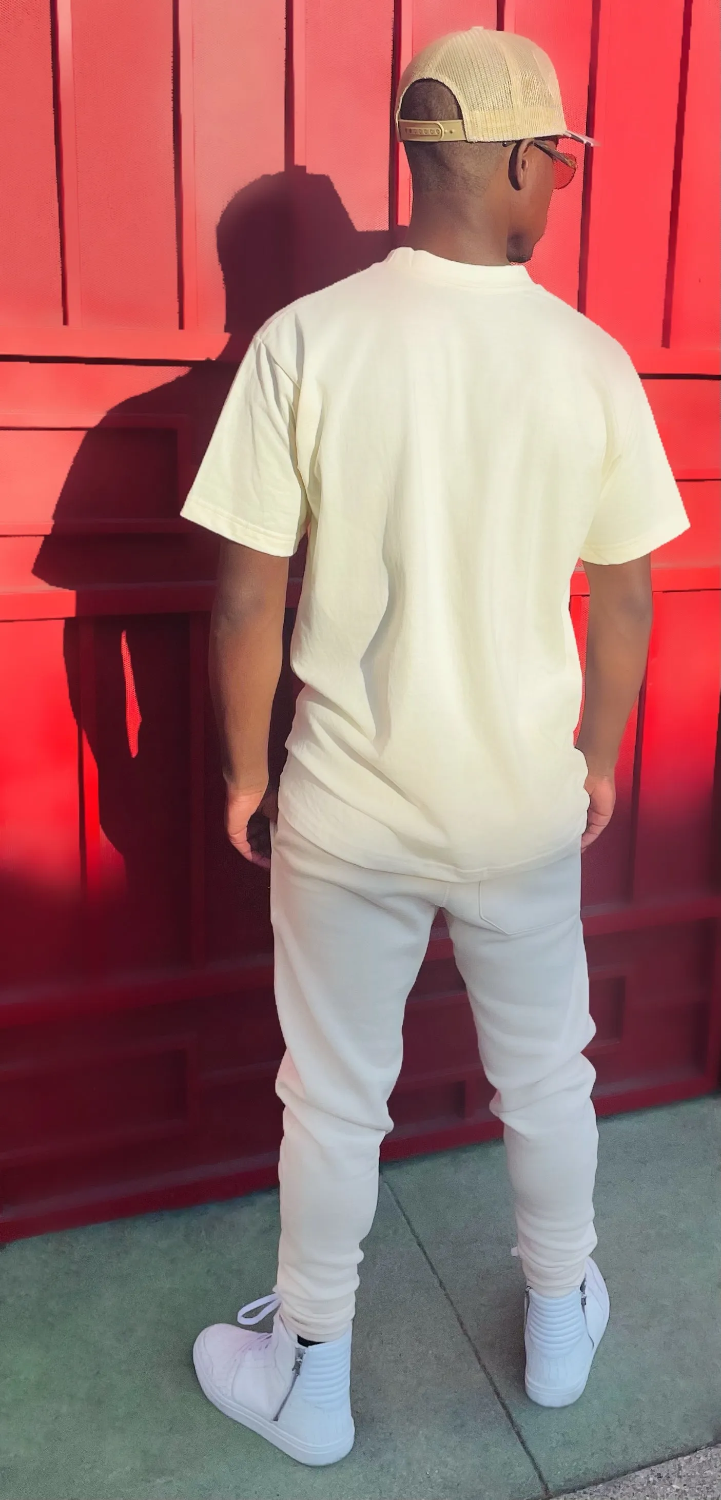 Fallon Aurielle Unisex Signature Classic Joggers (Cream & Chocolate Brown)