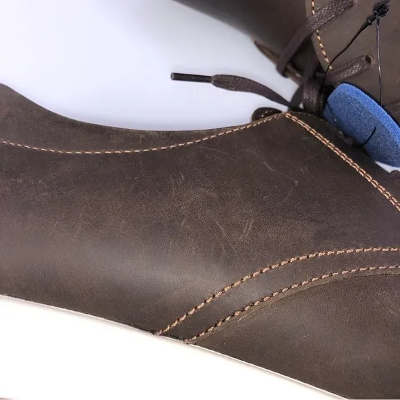 FLORSHEIM Men's Transit Cap-Toe Leather Oxfords- Brown, Size US 11M