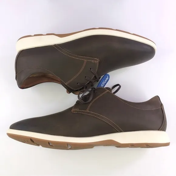 FLORSHEIM Men's Transit Cap-Toe Leather Oxfords- Brown, Size US 11M