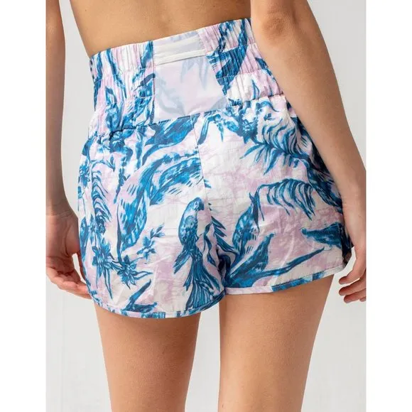 Free People FP Movement The Way Home Shorts in White Combo - Size S