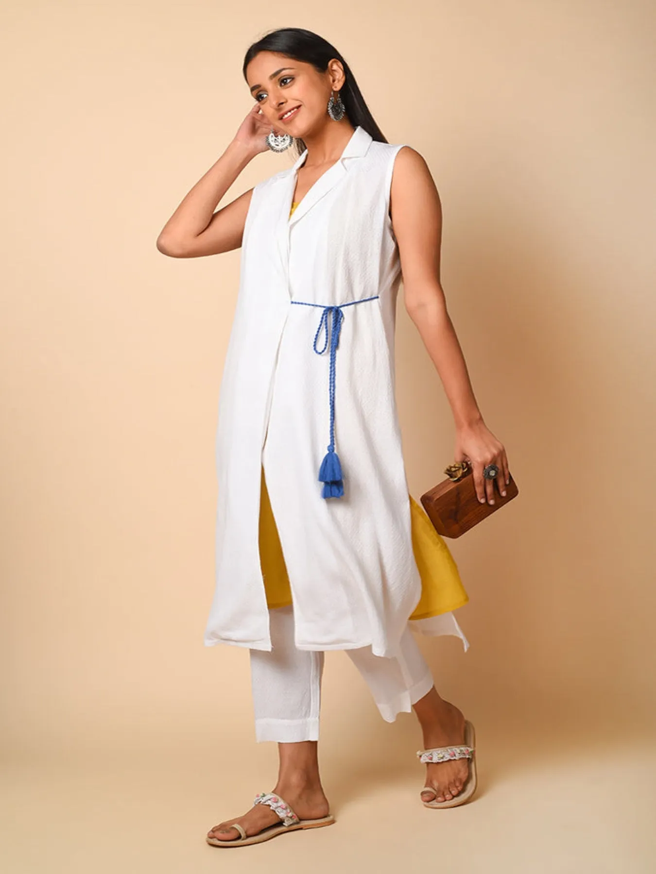 Front Tie-Up Kurta Set