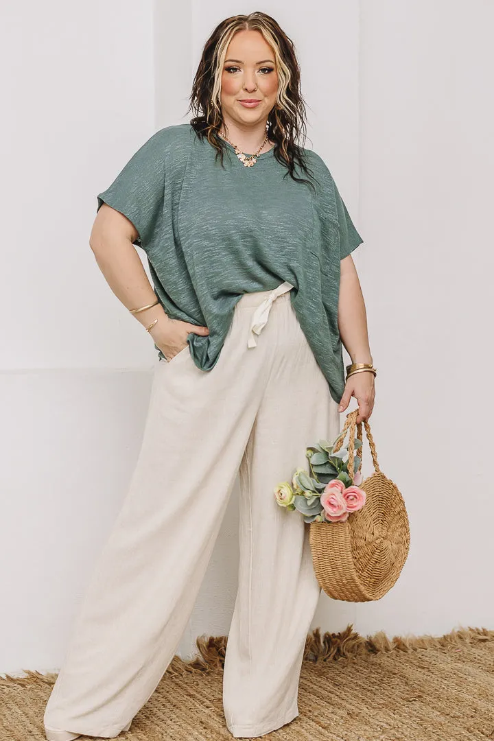 Hacci Luxe Pocket Top | Ash Jade