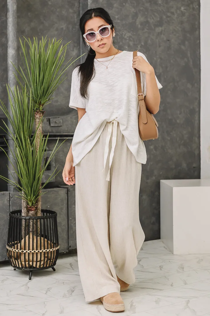 Hacci Luxe Pocket Top | Off White