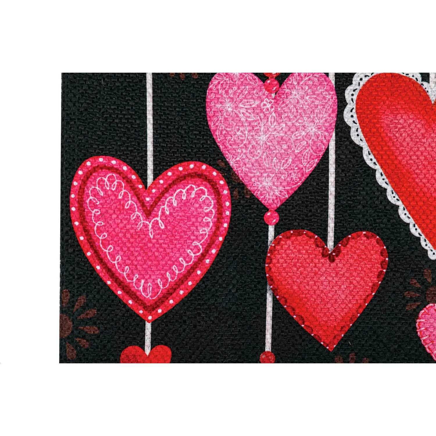 Hanging Love Hearts House Textured Suede,13es10233