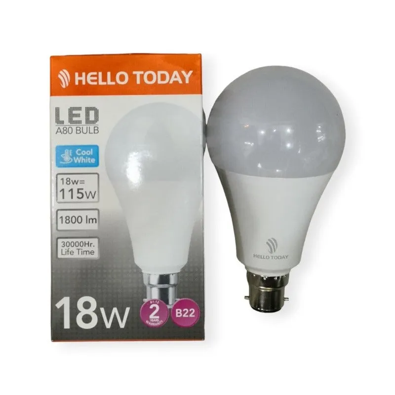 Hello Today 18W A80 Bulb B22