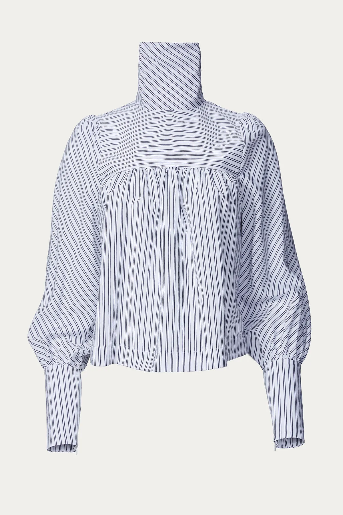 HIGH NECK A-LINE BLOUSE