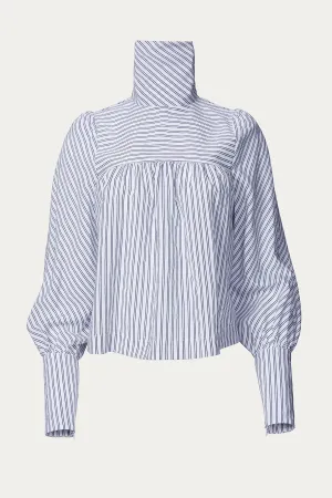 HIGH NECK A-LINE BLOUSE