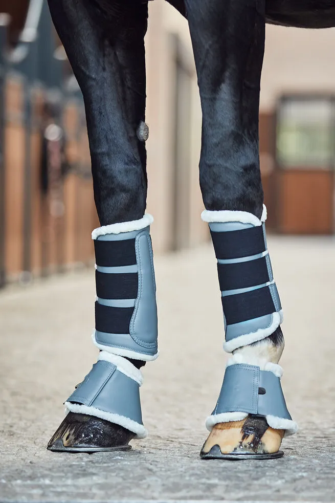 Horze Ghent Bell Boots Artic Blue