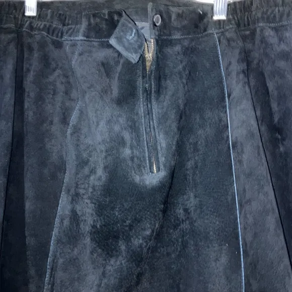 J.G. Hook Black suede flare, maxi skirt