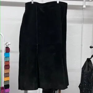 J.G. Hook Black suede flare, maxi skirt