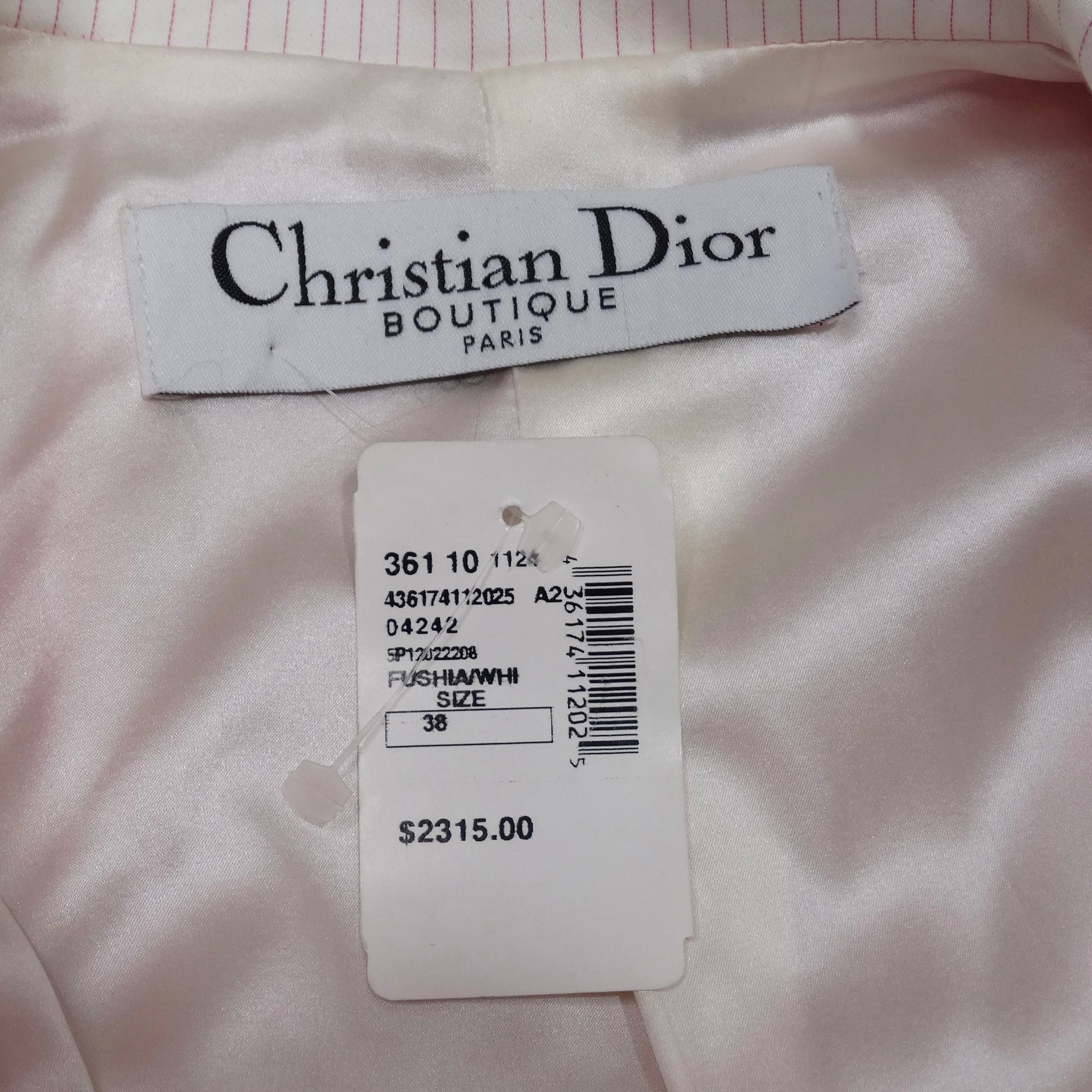 John Galliano era Christian Dior Pink Pinstripe Blazer