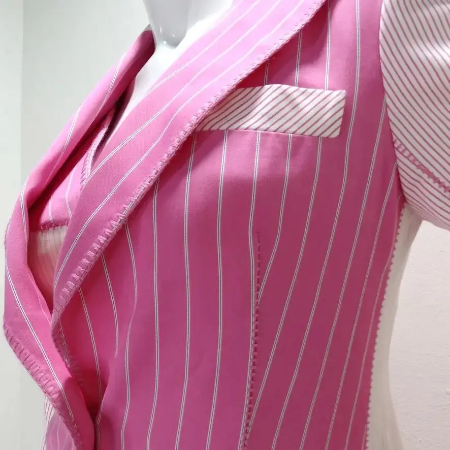John Galliano era Christian Dior Pink Pinstripe Blazer
