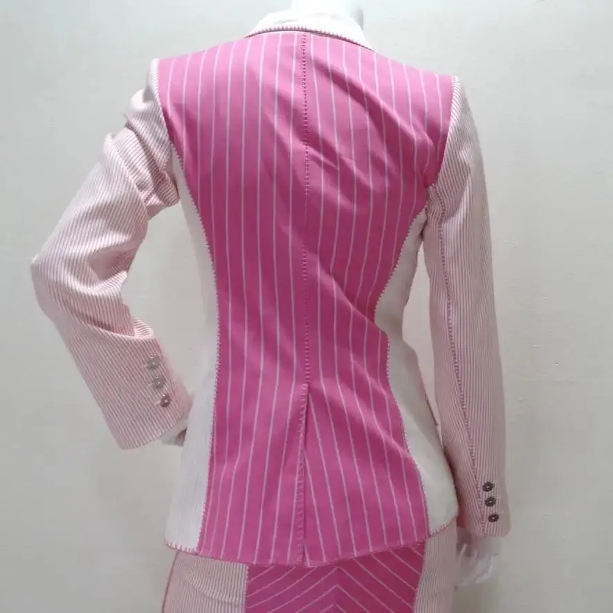John Galliano era Christian Dior Pink Pinstripe Blazer