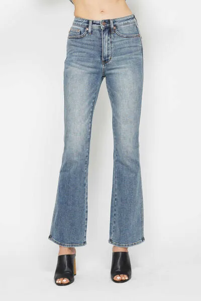 Judy Blue Tummy Control Back Embroidered Pocketed Bootcut Jeans *MULTIPLE INSEAMS