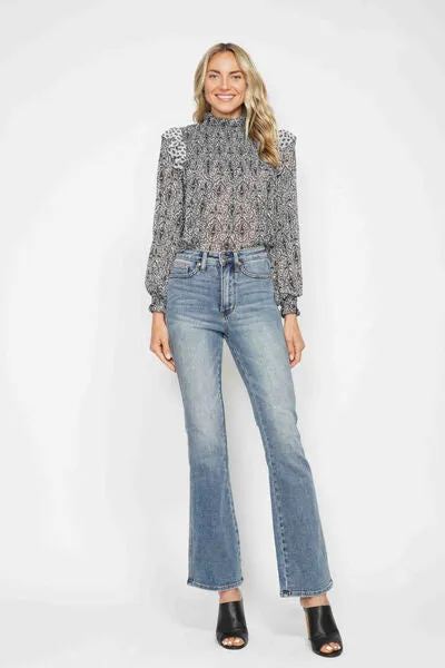 Judy Blue Tummy Control Back Embroidered Pocketed Bootcut Jeans *MULTIPLE INSEAMS