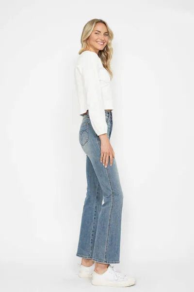 Judy Blue Tummy Control Back Embroidered Pocketed Bootcut Jeans *MULTIPLE INSEAMS