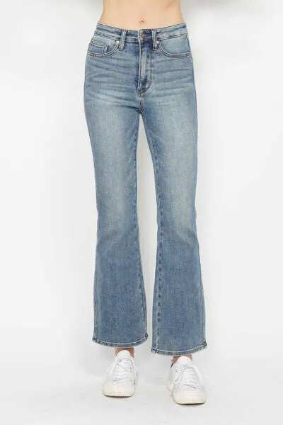 Judy Blue Tummy Control Back Embroidered Pocketed Bootcut Jeans *MULTIPLE INSEAMS