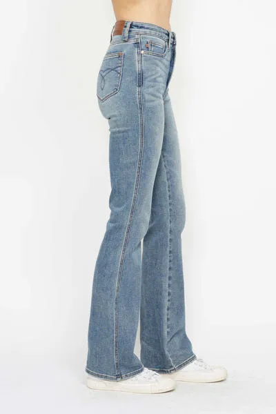 Judy Blue Tummy Control Back Embroidered Pocketed Bootcut Jeans *MULTIPLE INSEAMS