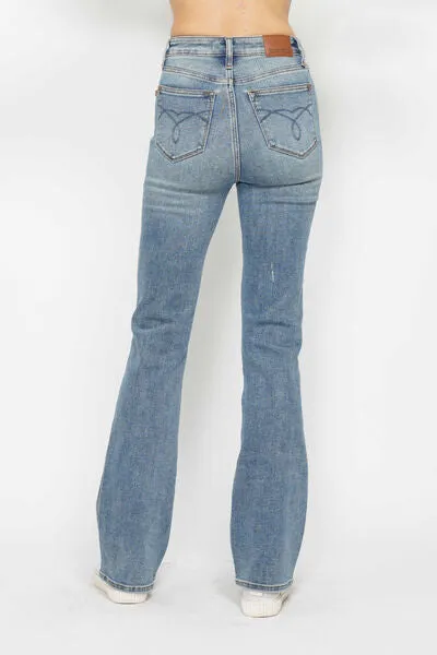 Judy Blue Tummy Control Back Embroidered Pocketed Bootcut Jeans *MULTIPLE INSEAMS