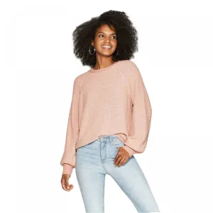 Knox Rose Women's Boucle Textured Crewneck Pullover Sweater
