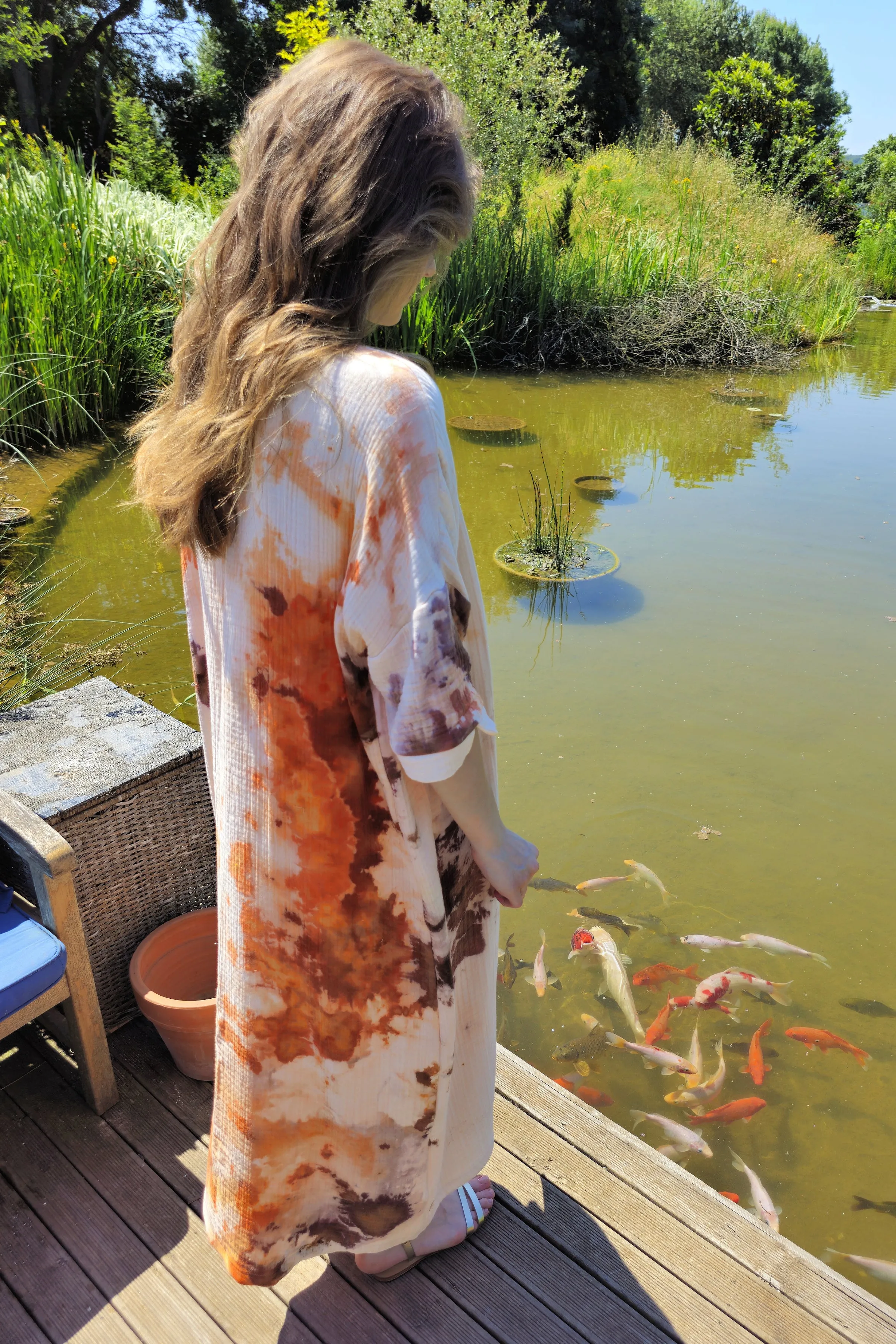 KOI Gauze Cotton Kimono For Women