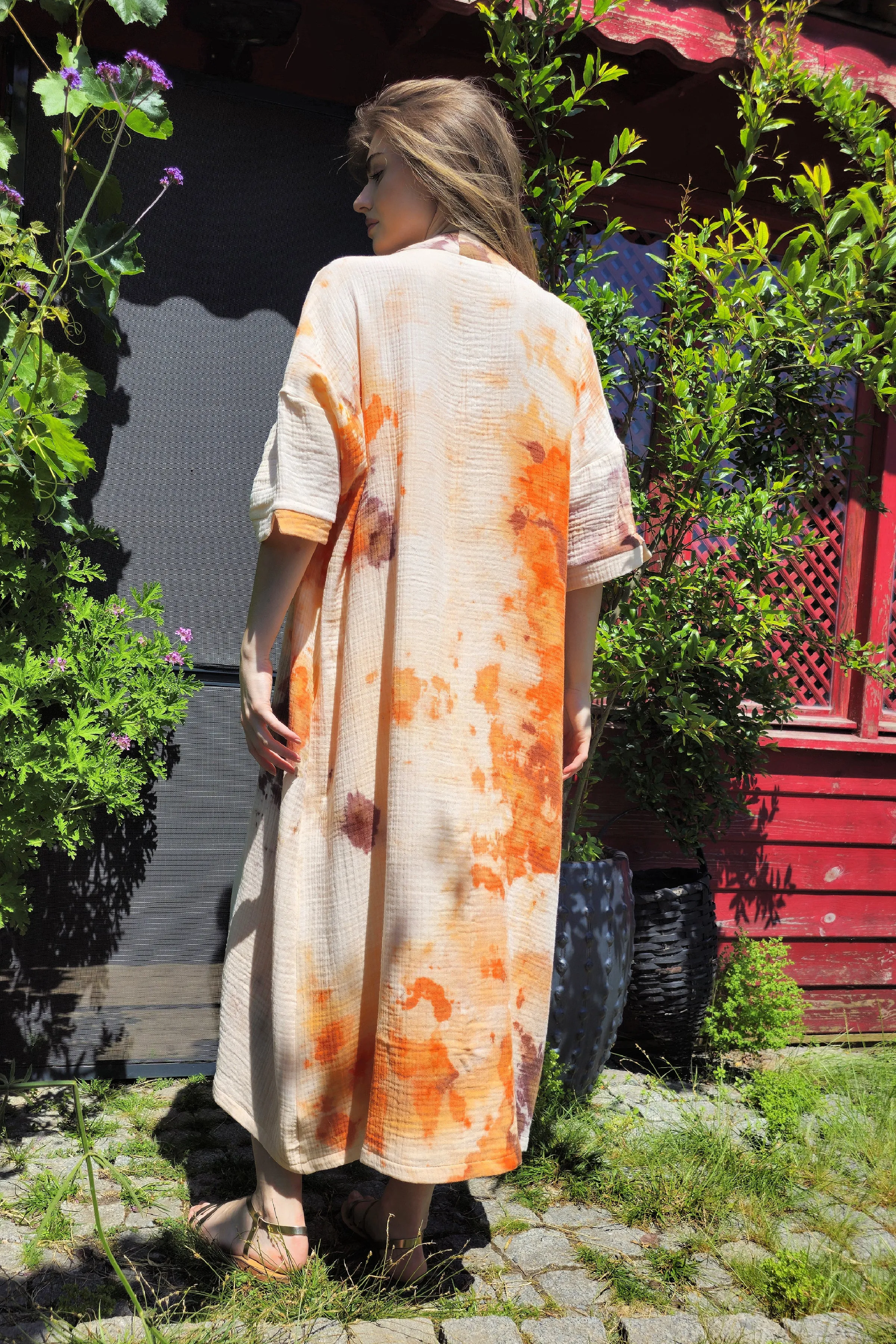 KOI Gauze Cotton Kimono For Women