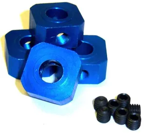 L156 1/5 Scale 17mm Drive Square Brake Hub Aluminium Alloy Blue x 4 17mm x 10mm