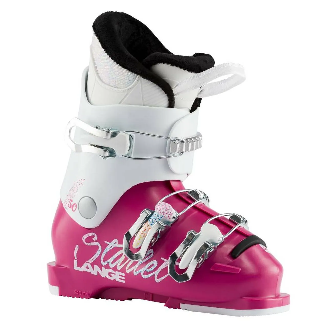 Lange Starlet 50 Kids Ski Boots Magenta White