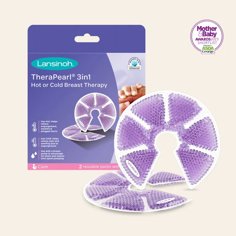 Lansinoh Thera°Pearl 3-in-1 Hot or Cold Breast Therapy Pads 2Pk