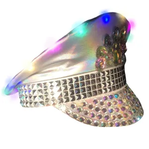 Light Up Silver Festival Hat