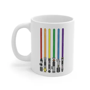 Lightsaber Color Rainbow Coffee Mug