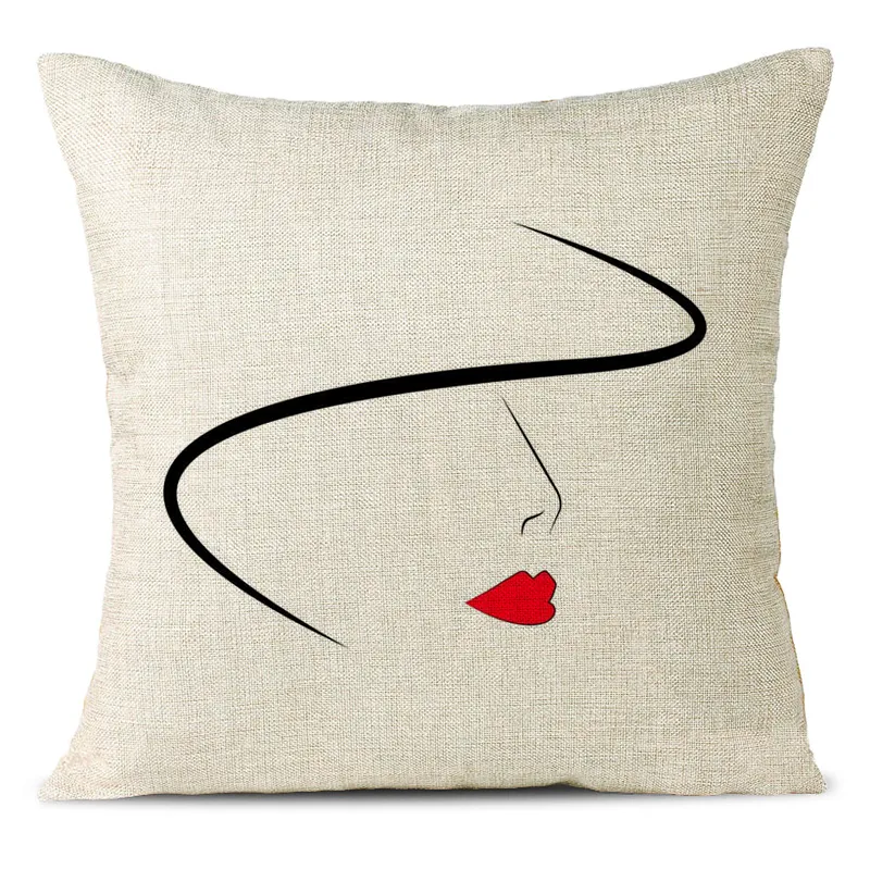 Lines Art Linen Pillowcase