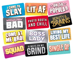 Lit AF Photo Booth Props