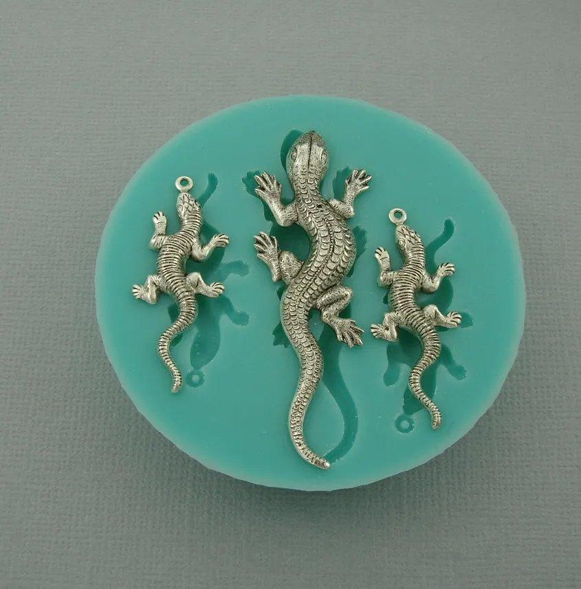 Lizards Set Silicone Mold Flexible  for Crafts, Jewelry, Resin, Clay.