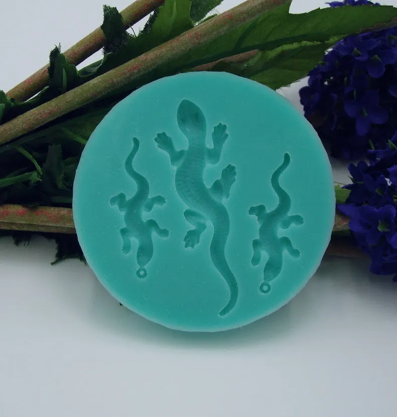 Lizards Set Silicone Mold Flexible  for Crafts, Jewelry, Resin, Clay.