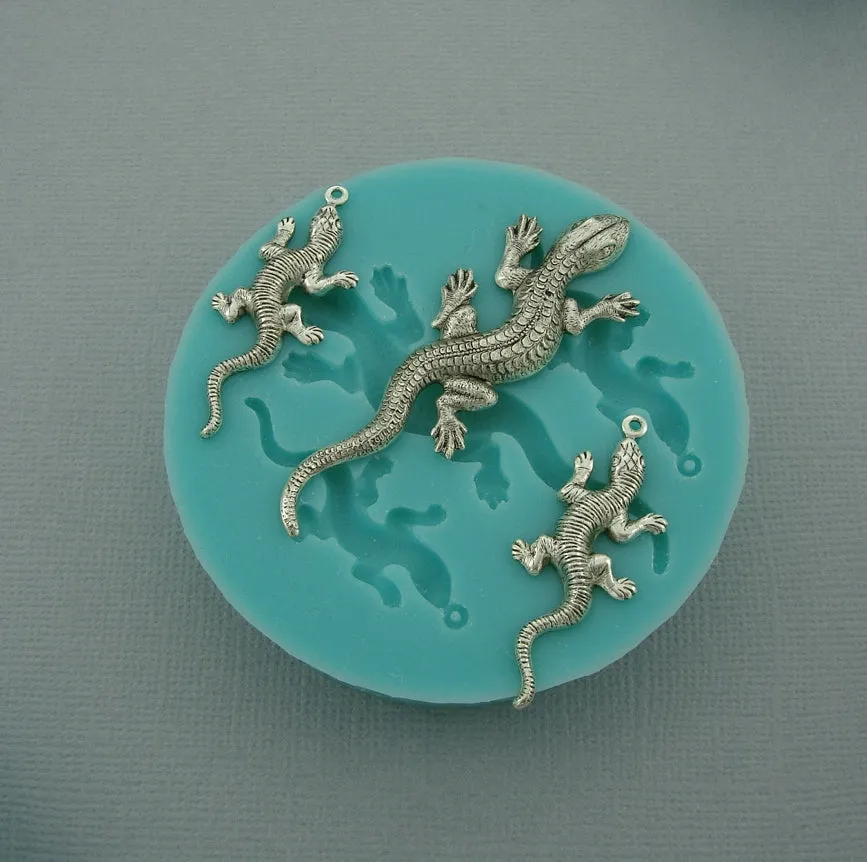 Lizards Set Silicone Mold Flexible  for Crafts, Jewelry, Resin, Clay.