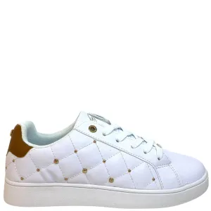 Lloyd & Pryce 'For her' Ordman Gold Studded White Sneakers