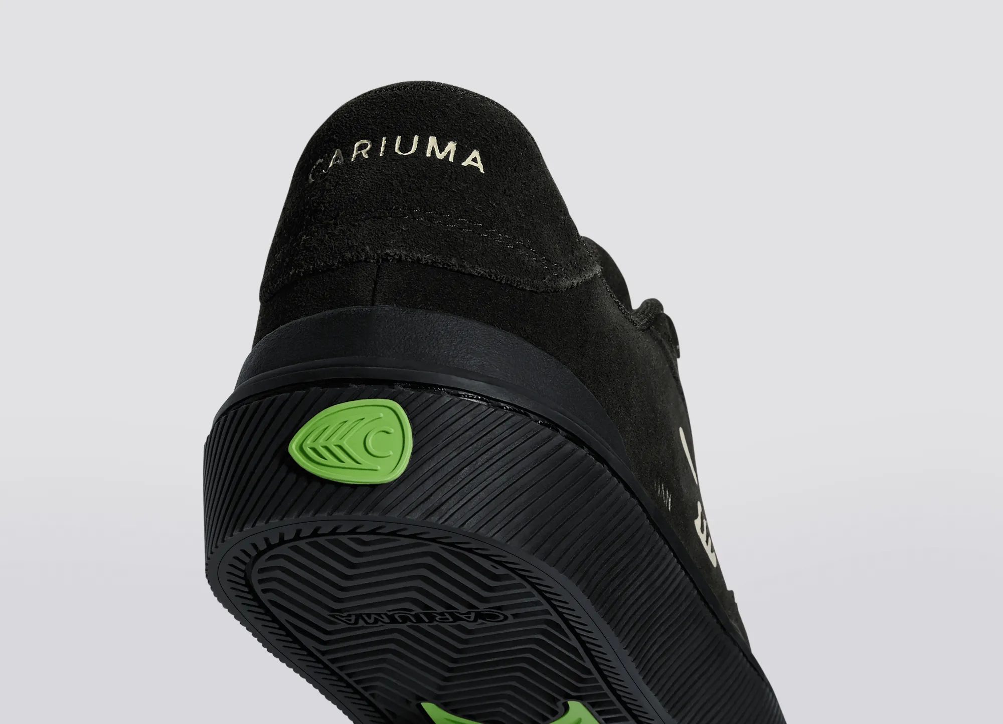 LUAN PRO All Black Suede Ivory Logo Sneaker Women