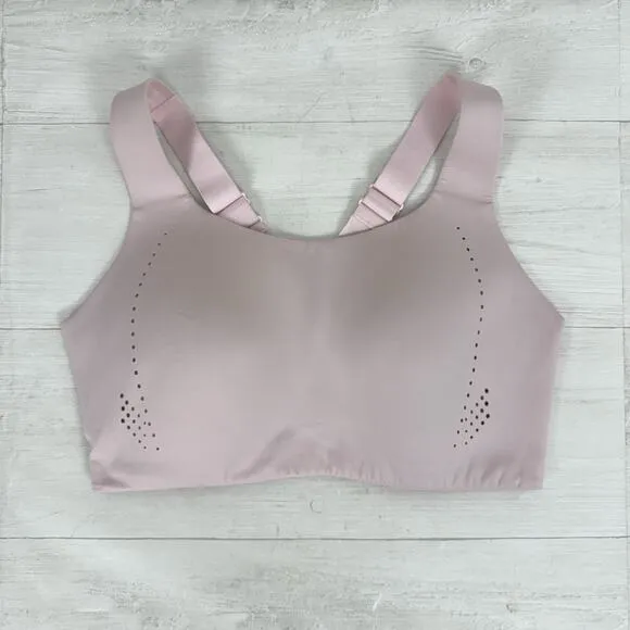 Lululemon AirSupport Bra High Support Size 38DD Pink Running Athletic Sports Bra