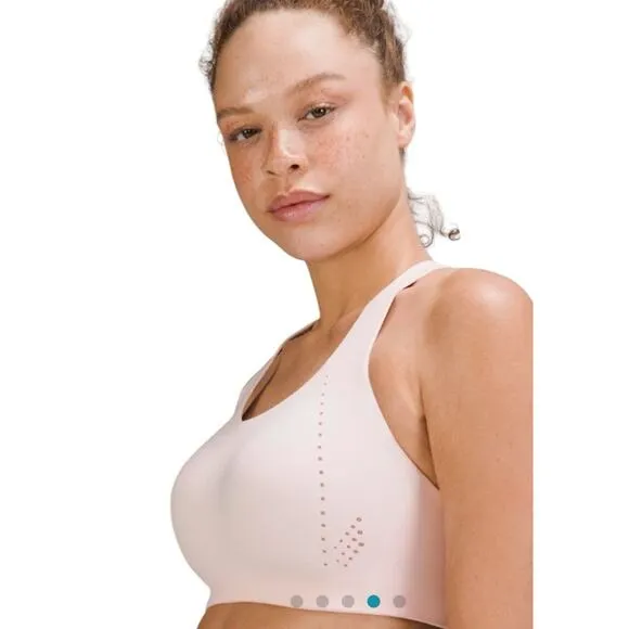 Lululemon AirSupport Bra High Support Size 38DD Pink Running Athletic Sports Bra