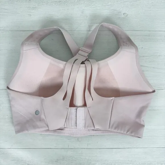 Lululemon AirSupport Bra High Support Size 38DD Pink Running Athletic Sports Bra