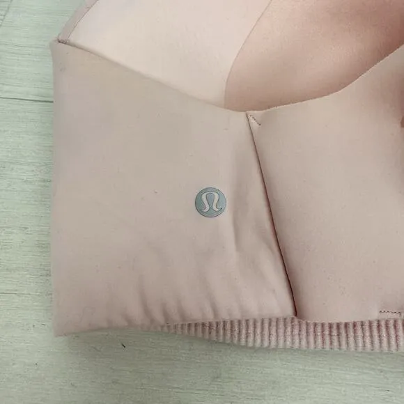 Lululemon AirSupport Bra High Support Size 38DD Pink Running Athletic Sports Bra