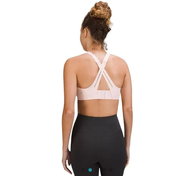 Lululemon AirSupport Bra High Support Size 38DD Pink Running Athletic Sports Bra