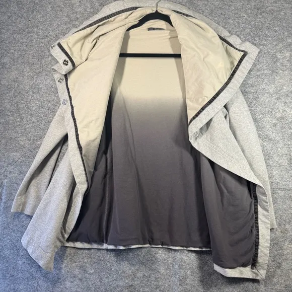 Lululemon Light Grey Savanna Wrap Comfy Long Line Cardigan Sweater Size 6