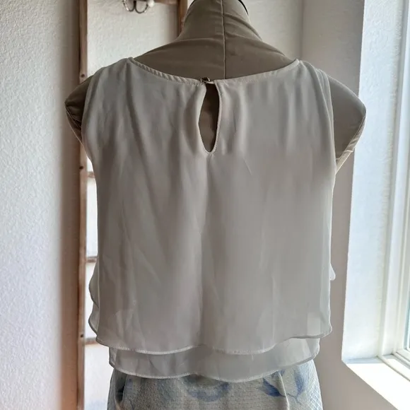 Luxe Rose Layered Blouse Mini Dress Sz: Med NWOT