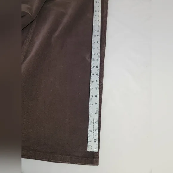 Madewell Corduroy Midi Skirt Front Slit, Side Pockets in Dark Carob Size 32